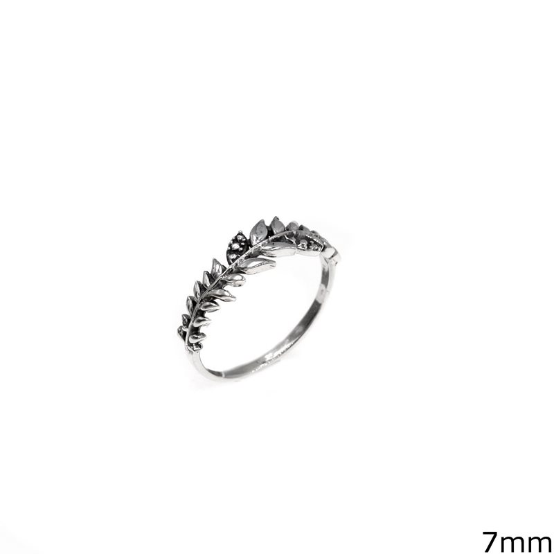 Δαχτυλίδι Ασημένιο 925 Κλαδί Οξυντέ 7mm