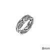 Silver 925 Braided Ring Oxyde 8mm
