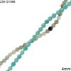 Amazonite-Aquamarine Faceted Beads 4mm