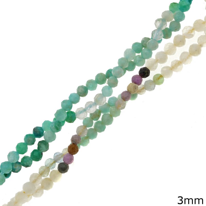 Amazonite Faceted Beads 3mm
