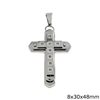 Stainless Steel Pendant Cross with Various Designs 42-55mm