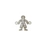 Silver 925 Pendant & Spacer Boy with Zircon 12mm