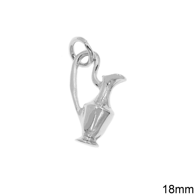 Silver 925 Pendant Jar 18mm 