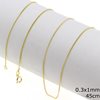 Gold Gourmette Chain 0.3x1mm, K14