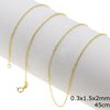 Gold Handmade Chain 0.3x1.5x2mm K14 