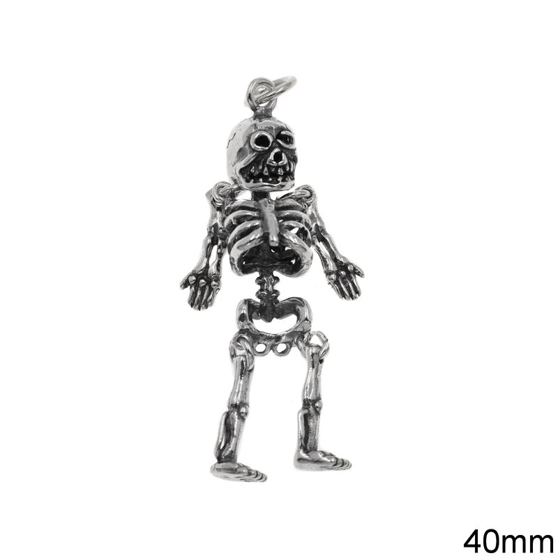 Silver 925 Pendant Skeleton 40mm