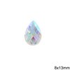 Glass Pearshape Stone 8x13mm