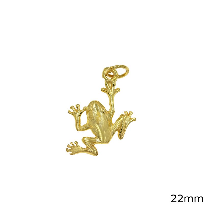 Silver 925 Pendant Frog 22mm