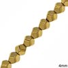 Hematite Beads with 8 sides 4mm