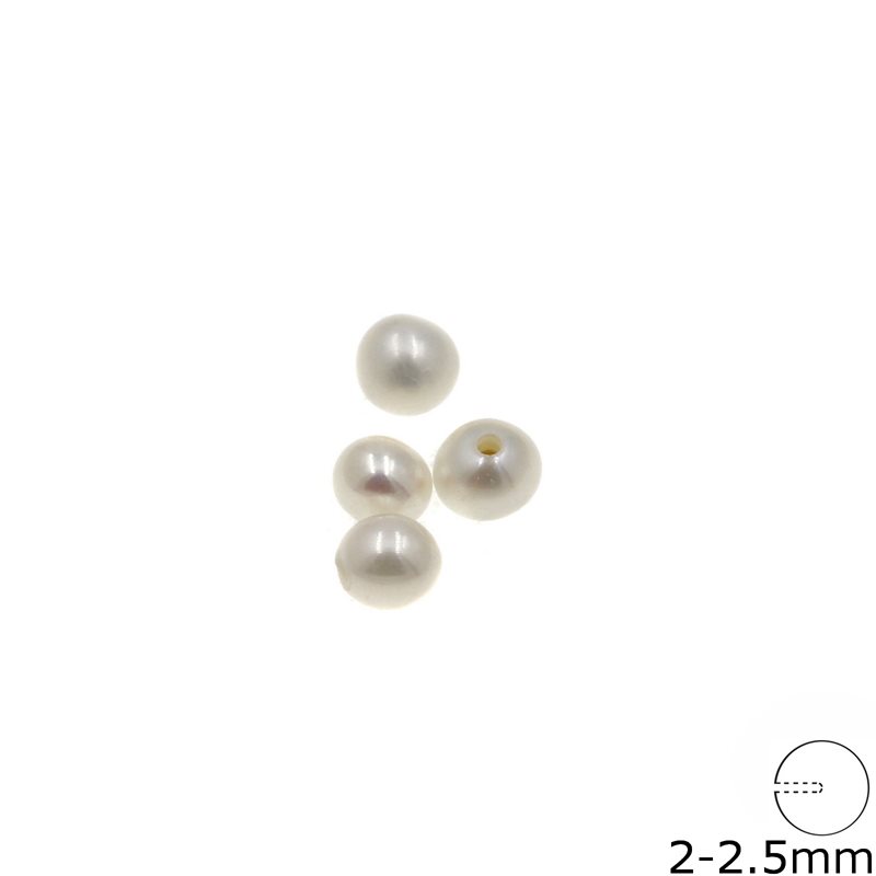 Freshwater Pearl Beads 2-2.5mm with 1 Hole