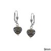 Silver 925 Earring with Murano Heart 9mm