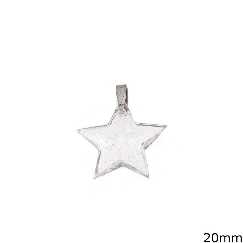 Silver 925 Pendant with Swarovski Star 20mm