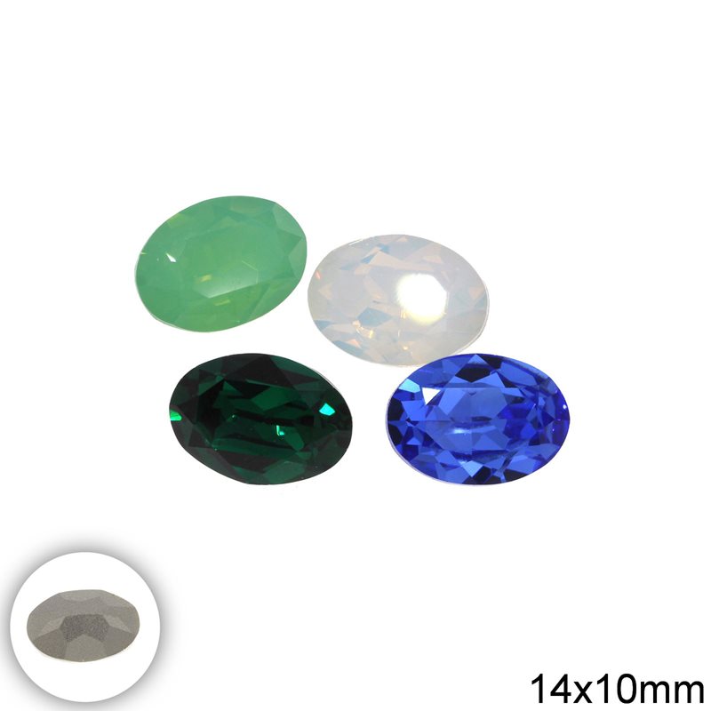 Oval Crystal 14x10mm