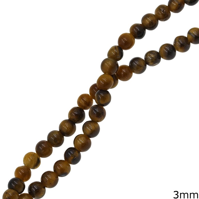 Tiger Eye Beads 3mm