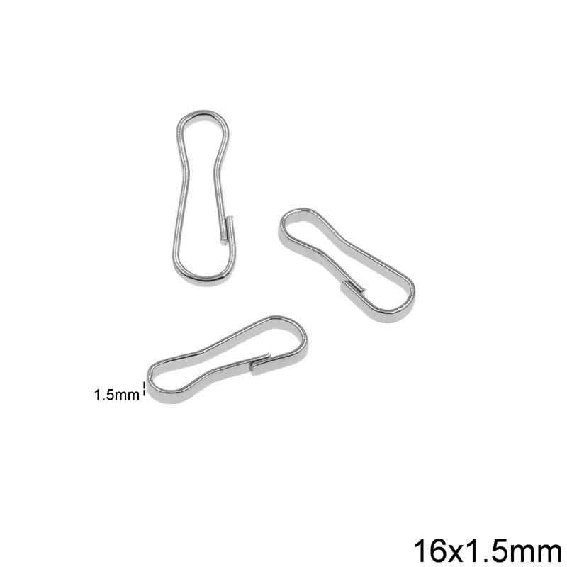 Iron Hook Clasp 16x1.5mm