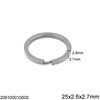 Stainless Steel Split Ring Flat Wire 25x2.6x2.7mm