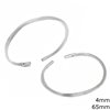 Silver 925 Open Bracelet 65mm with Wires 4mm