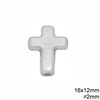 Plastic Bead Cross 16x12mm with 2mm hole
