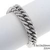 Stainless Steel Bracelet with Gourmette Chain 10-16mm, 22cm