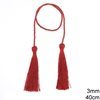 Twist Cord 3mm, 40cm length with Rayon Tassels 10cm