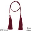Twist Cord 3mm, 40cm length with Rayon Tassels 10cm