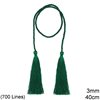 Twist Cord 3mm, 40cm length with Rayon Tassels 10cm
