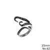 Stainless Steel Ring Octopus Tentacle 25mm