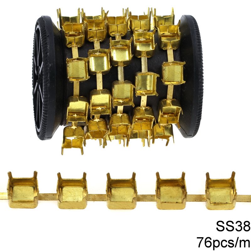 Brass Square Cup Chain SS38, 76pcs/m