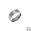 Stainless Steel Ring with Satin Finish 8mm