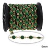 Stainless Steel Round Spacer Chain with Glitter Dust Enamel Two Sided 6mm