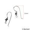 Silver 925 Earring Hook 21mm with Motif 1.4gr/pair