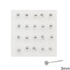 Silver 925 Nose Pin Stud with Ball 3mm