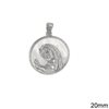 Silver 925 Pendant Holy Mary on MOP-Shell 20mm