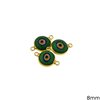 Silver 925 Spacer Evil Eye with Pasta 8mm