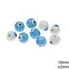 Ceramic Round Evil Eye Bead 10mm with Hole 2mm 