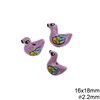 Ceramic Bead Duck 16x18mm with Hole 2.2mm