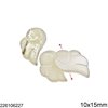 Mop-shell Bead Feather of Hermes 10x15mm
