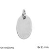 Silver 925 Pendant and Spacer Tag 11x8mm