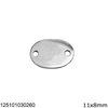 Silver 925 Pendant and Spacer Tag 11x8mm