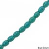 Turquoise Oval Crackle Beads 8x10mm
