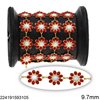 Stainless Steel Chain Daisy with Enamel 9.7mm