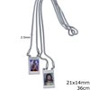 Stainlees Steel Car Amulet with Net Chain 2.5mm and Icons 21x14mm, 36cm