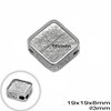 Casting Square Shield with Meander 19x19x8mm