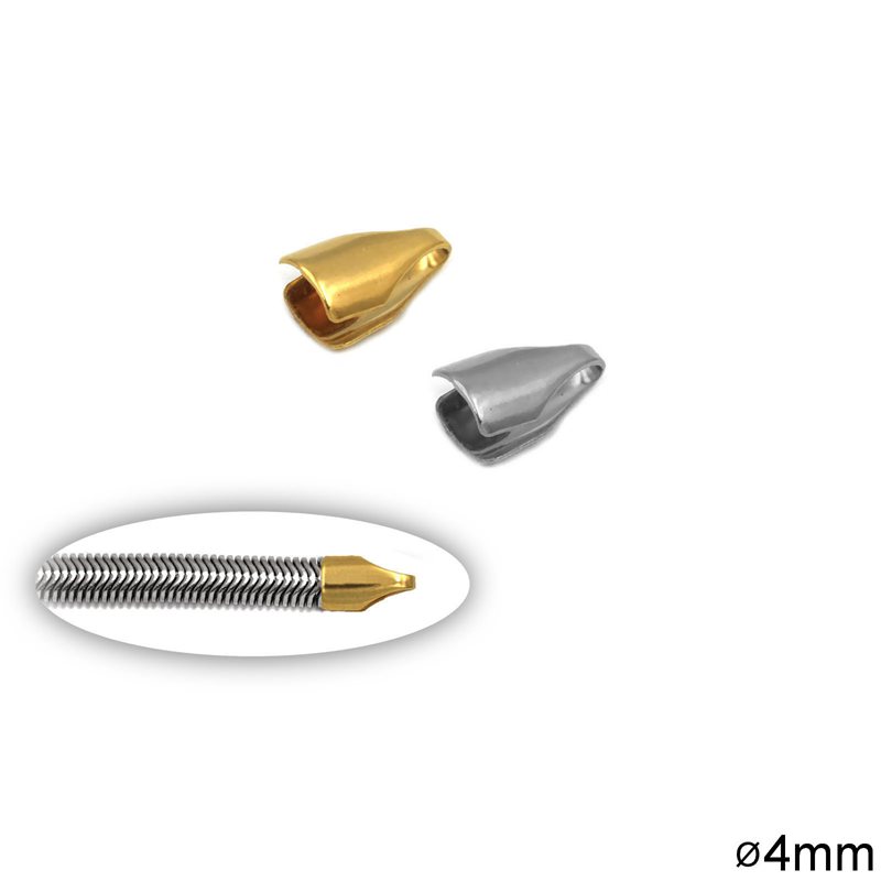 Stainless Steel Chain End Tip for Flat Chain 4mm