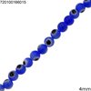 Glass Round Bead Evil Eye 4mm