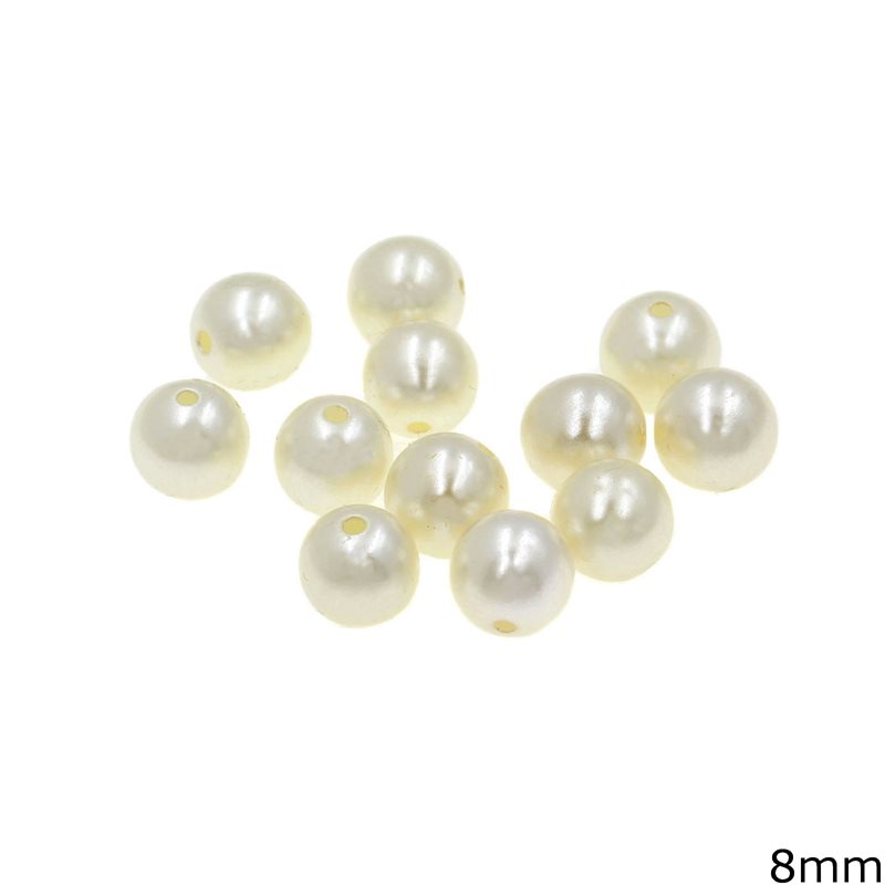 Plastic Pearl C 8mm BEIGE