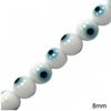 Glass Bead Evil Eye 8mm