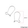 Silver 925 Earring Hook 20mm Thickness 0,8mm 0.6gr/pair