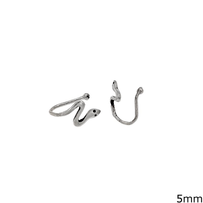 Silver 925 Nose Ring Snake 5mm