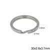 Iron Split Ring Flat Wire 30x2.8x3.7mm